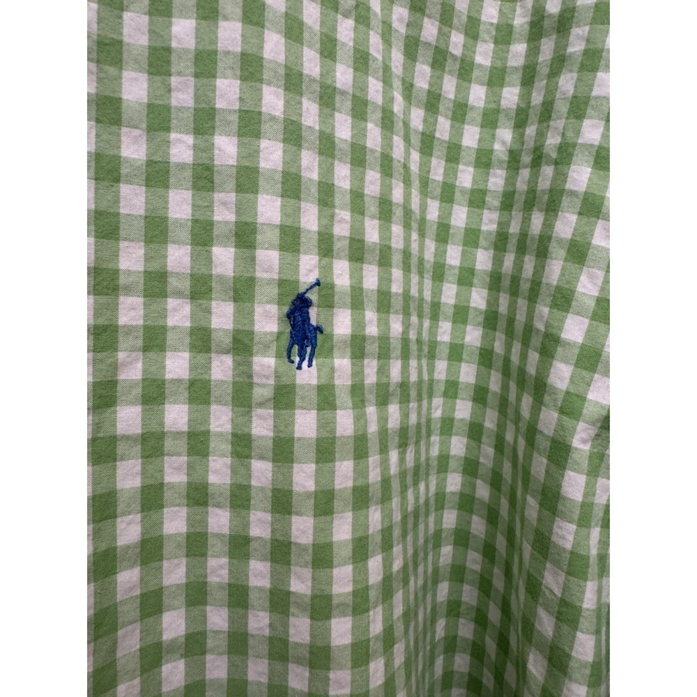 Ralph Lauren Blake Shirt Mens 2XL Green Gingham Relaxed Fit Cotton - Picture 3 of 7